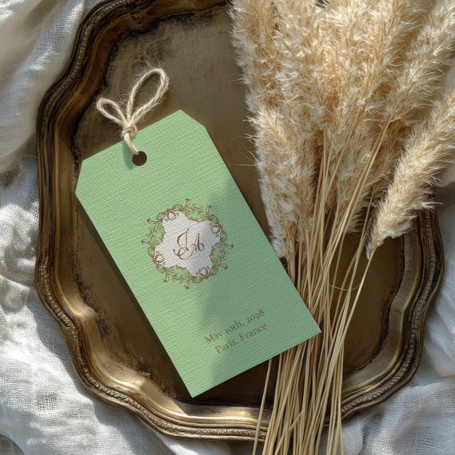 Mint Barock Hochzeitsgeschenkanhänger Geschenkanhänger (Von Creator hochgeladen)