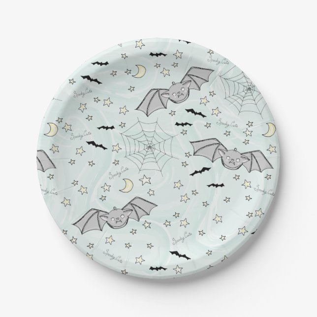 Mint Batty, Stars & Monde Niedlich Pappteller (Vorderseite)