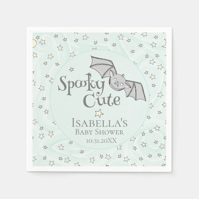 Mint Batty, Stars & Monde Niedlich Serviette (Vorderseite)