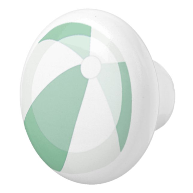 Mint Beach Ball Beach House Türknopf Keramikknauf (Rechts)