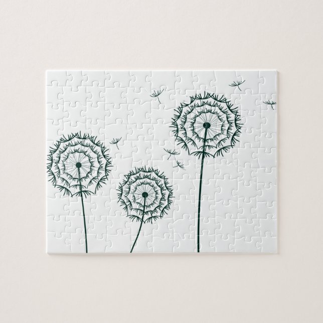 Mint Blue Dandelion in spring (Horizontal)