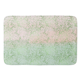 Mint Blush Pink Aquarell Confetti Punkte Badematte