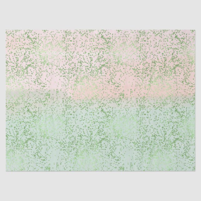 Mint Blush Pink Aquarell Confetti Punkte Seidenpapier (Vorderseite)