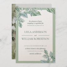 Mint Botanical Elegant Wedding Foto