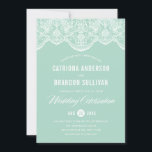 Mint Brocade Lace Wedding Einladung<br><div class="desc">Elegantes und skurriles Spitzmuster. Weitere Farben und passende Elemente sind verfügbar.</div>