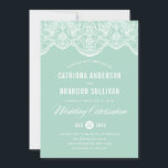 Mint Brocade Lace Wedding Einladung<br><div class="desc">Elegantes und skurriles Spitzmuster. Weitere Farben und passende Elemente sind verfügbar.</div>