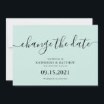 Mint Brush Typografie Reschvorgesehenen Hochzeit Save The Date<br><div class="desc">Stilvolle moderne Skriptereihen ändern das Date Save the Date Design.</div>