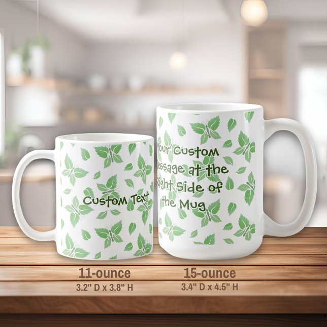 Mint Butterfly Pattern Kaffeetasse (Von Creator hochgeladen)