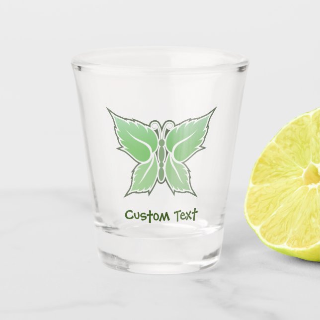 Mint Butterfly Schnapsglas (Vorderseite)