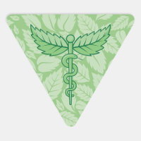 Mint Caduceus mit Blätter Hintergrund