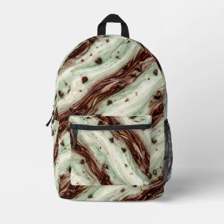 Mint Chocolate Chip Milkshake Marble Design Bedruckter Rucksack