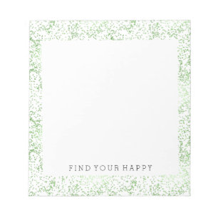 Mint Confetti Dots Notizblock