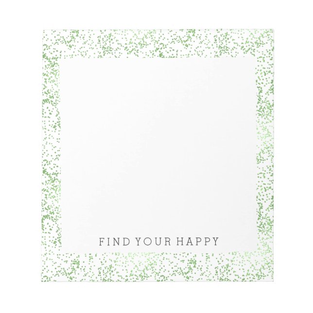 Mint Confetti Dots Notizblock (Vorderseite)