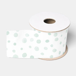 Mint Confetti Wassercolor Dots Ribbon Ripsband