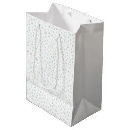 Mint Confetti Wasserfarbe Dots Geschenktasche Mittlere Geschenktüte