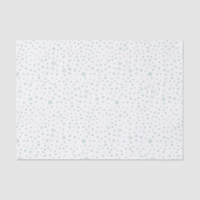 Mint Confetti Wasserfarbe Dots Papiertücher Seidenpapier (Vorderseite)