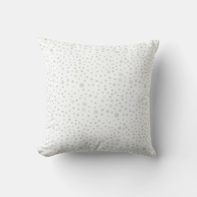 Mint Confetti Wasserfarbe Punkte werfen Kissen Kis (Vorderseite)