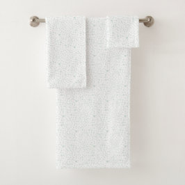 Mint Confetti Wasserfarbpunkte Badhandtuch Set