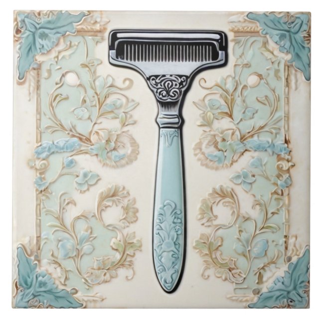 Mint & Cream Shave Razor Shaver Funny Bad Fliese (Vorderseite)