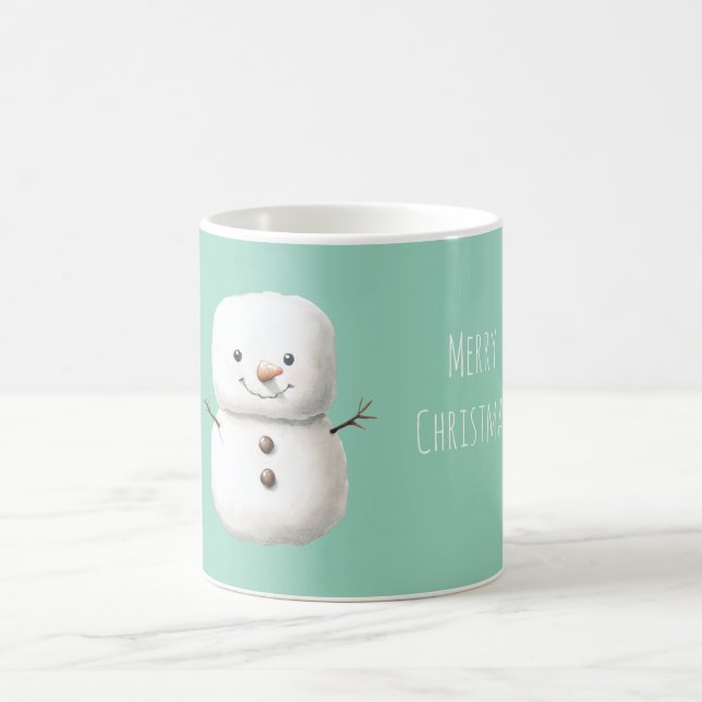 Mint Cute Christmas Snowman Kaffeetasse (Mittel)