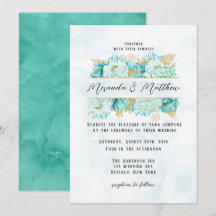 Mint Florals und Gold Foliage Wedding