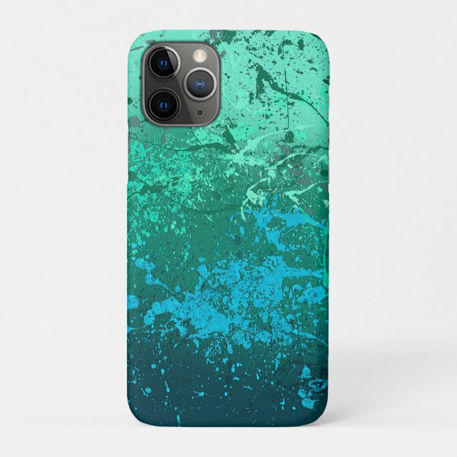 Mint Flurry: Abstrakte Spritzkunst Case-Mate iPhone Hülle (Rückseite)