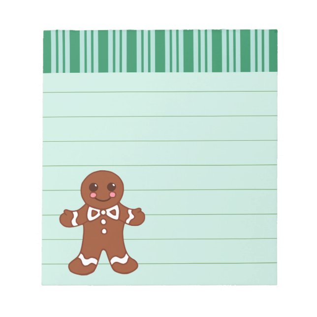 Mint Gingerbrot Notepad Notizblock (Vorderseite)