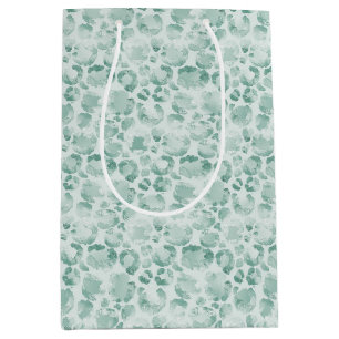 Mint Glam Leopard Print Mittlere Geschenktüte