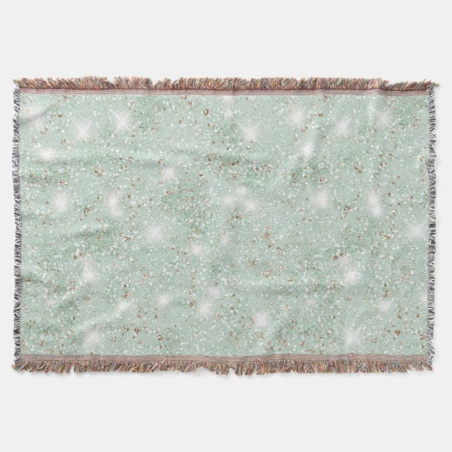 Mint Glitter Decke (Vorderseite)