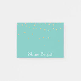 Mint Gold Confetti Post-it Klebezettel