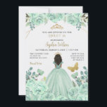 Mint Gold Floral Princess Butterfly Sweet 16 Einladung<br><div class="desc">Elegant Mint Gold Schmetterling Blumenprinzessin Butterfly Sweet 16 Einladung</div>