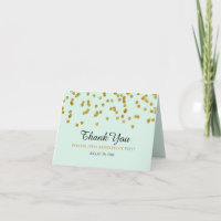 Mint Gold Glitzer conetti Bachelorette Vielen Dank