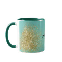 Mint Gold Glitzy Glitzer