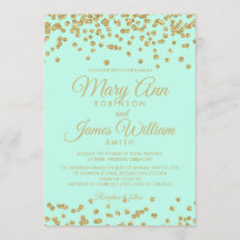 Mint & Gold Imitate Glitzer Confetti