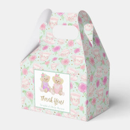 Mint Gold Rose Tee Party Baby Dusche Gefälligkeits Geschenkschachtel
