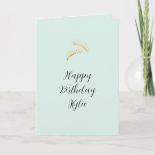 Mint Gold Wimpern Karte