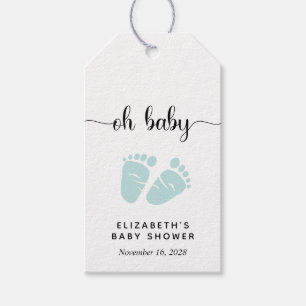 Mint Green Baby Dusche Gastgeschenk Geschenkanhänger