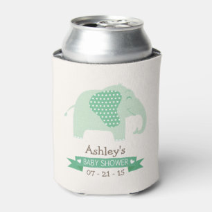 Mint Green Baby Elephant Babydusche Dosenkühler
