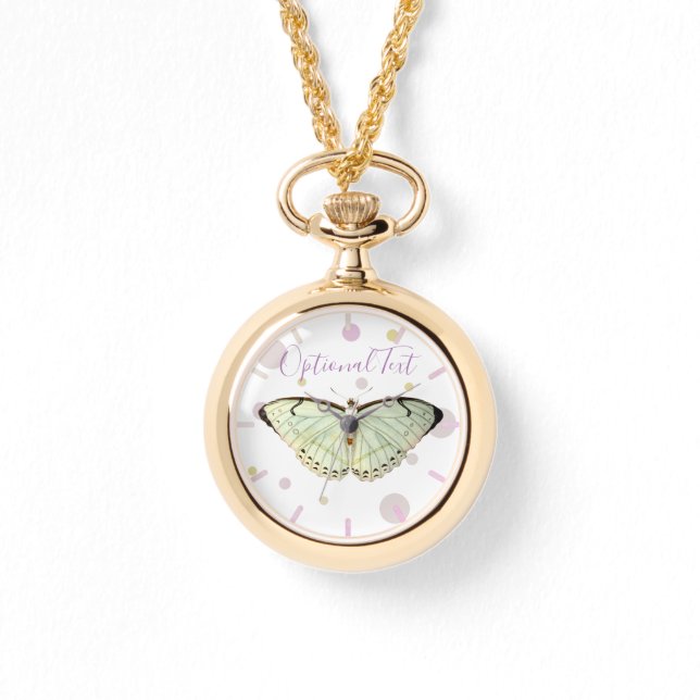 Mint Green Beauty Butterfly Armbanduhr (Vorderseite)