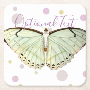 Mint Green Beauty Butterfly Rechteckiger Pappuntersetzer