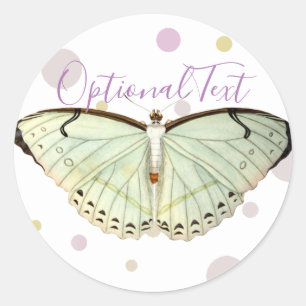 Mint Green Beauty Butterfly Runder Aufkleber