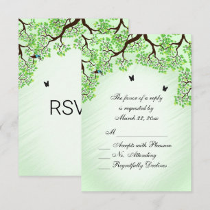 Mint Green Bicycle Thema Hochzeit RSVP