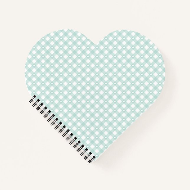 Mint Green Checks Notizbuch (Vorderseite)