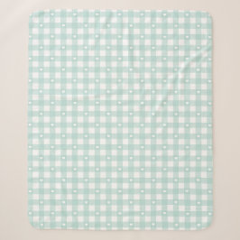 Mint Green Checks Sherpadecke