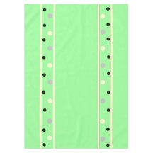 Mint Green Cream Gray Polka Dots