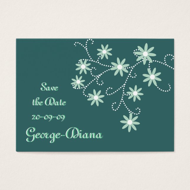 Mint Green Daisies erschwinglich Speichern Sie die (Vorderseite)