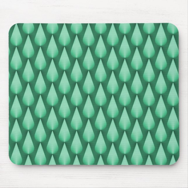 Mint Green Dazzling Raindrops Mousepad (Vorne)