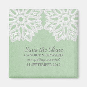 Mint Green Elegance Lead speichern Sie das Date Ma Magnet