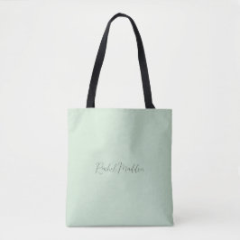 Mint Green Feminine Minimalistisch Script Individu Tasche