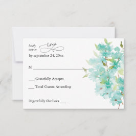 Mint Green Floral no Meal UAWG RSVP Karte